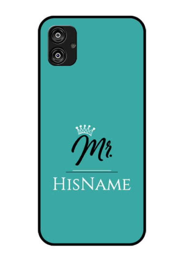 Samsung Galaxy F04 Custom Glass Phone Case Mr with Name