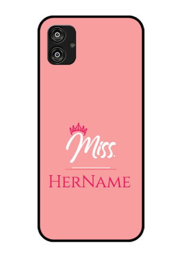 Samsung Galaxy F04 Custom Glass Phone Case Mrs with Name