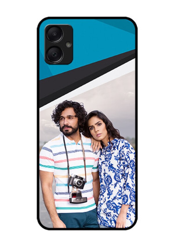 Galaxy F05 Custom Glass Phone Case - Simple Pattern Photo Upload Design
