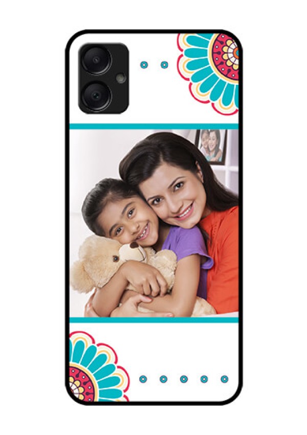 Galaxy F05 Custom Glass Phone Case - Flower Design
