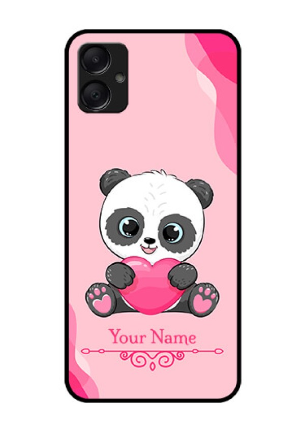 Galaxy F05 Custom Glass Phone Case - Cute Panda Design
