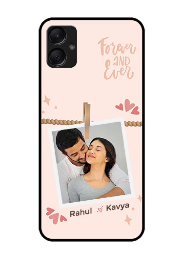 Galaxy F05 Custom Glass Phone Case - Forever And Ever Love Design