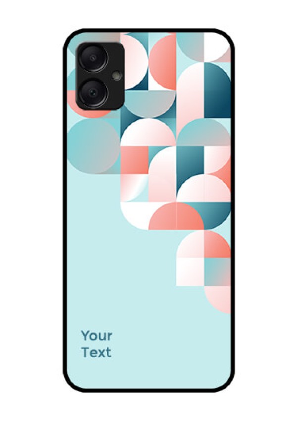 Galaxy F05 Custom Glass Phone Case - Stylish Semi - Circle Pattern Design
