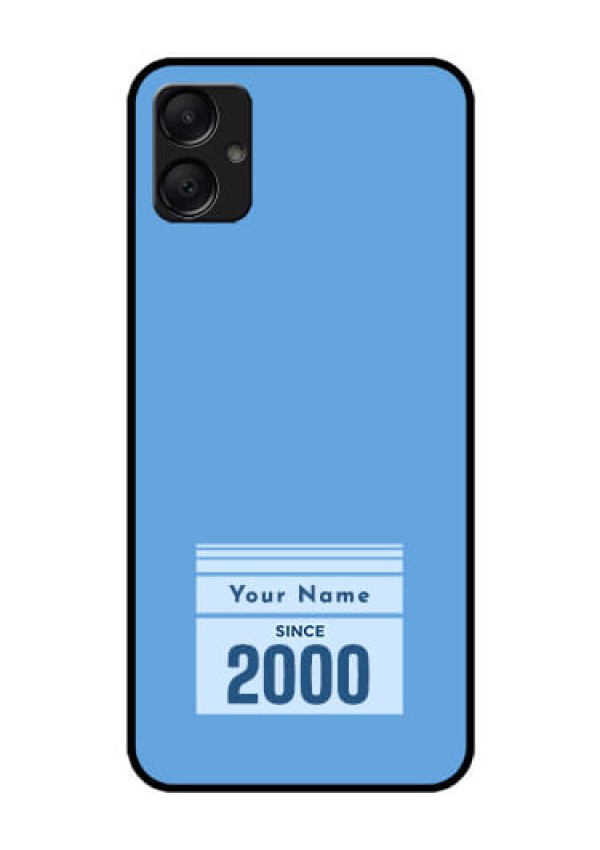 Galaxy F05 Custom Glass Phone Case - Custom Year Of Birth Design