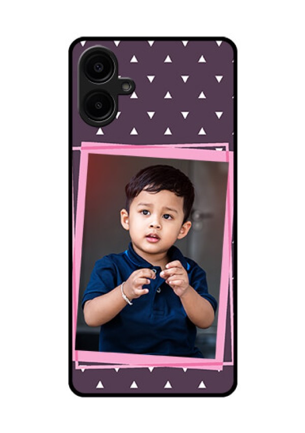 Galaxy F06 Custom Glass Phone Case - Triangle Pattern Dotted Design