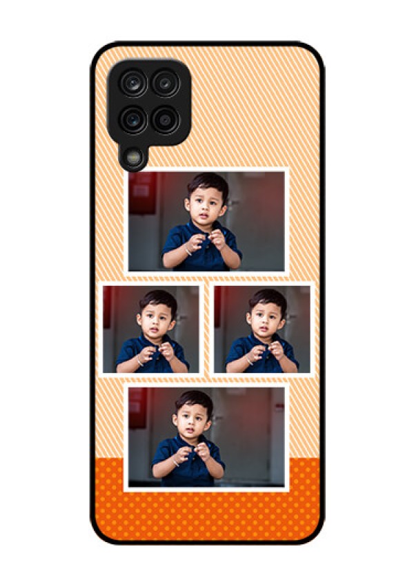 Galaxy F12 Photo Printing on Glass Case - Bulk Photos Upload Design