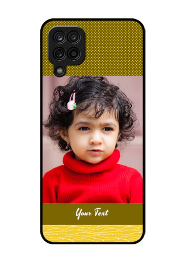 Galaxy F12 Custom Glass Phone Case - Simple Green Color Design