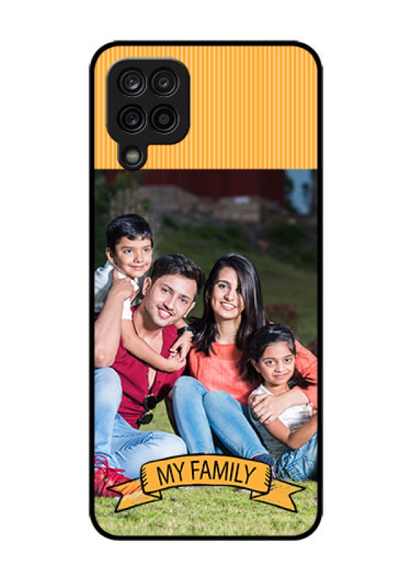 Galaxy F12 Custom Glass Phone Case - My Family Design