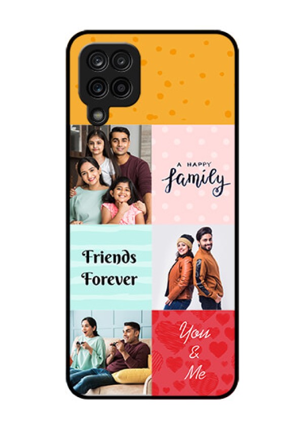 Galaxy F12 Personalized Glass Phone Case - Images with Quotes Design