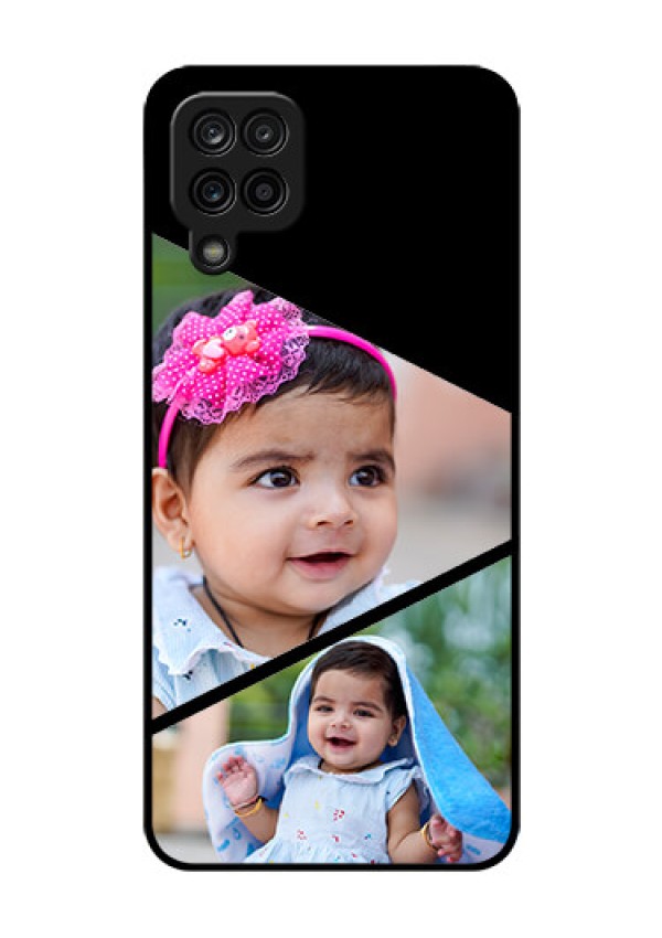 Galaxy F12 Custom Glass Phone Case - Semi Cut Design