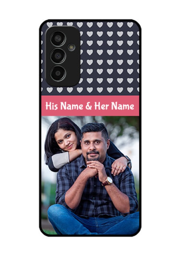 Galaxy F13 Custom Glass Mobile Case - Love Symbols Design