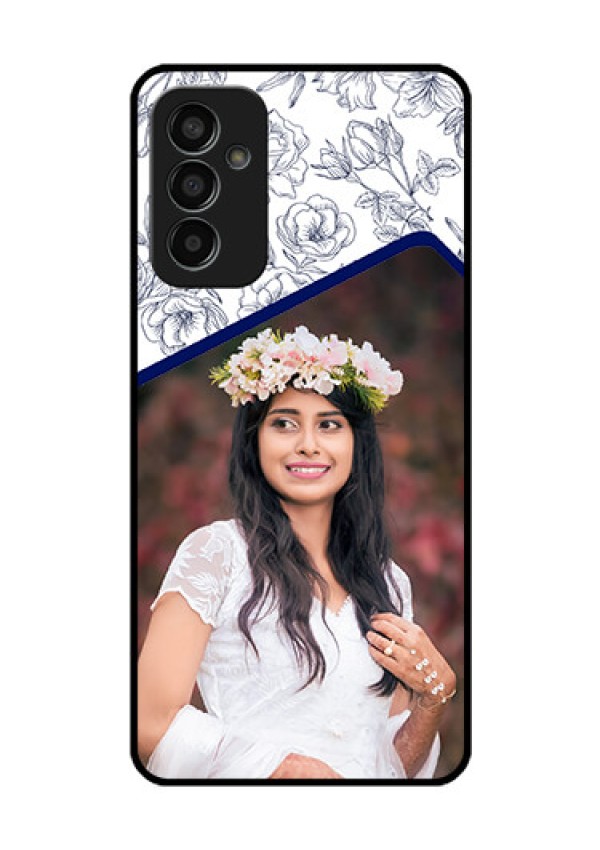 Galaxy F13 Personalized Glass Phone Case - Premium Floral Design