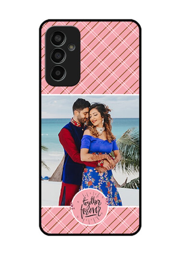 Galaxy F13 Personalized Glass Phone Case - Together Forever Design