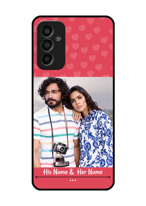 Galaxy F13 Photo Printing on Glass Case - Simple Love Design