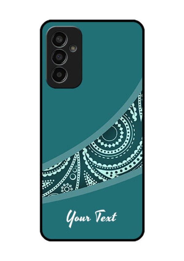 Galaxy F13 Photo Printing on Glass Case - semi visible floral Design