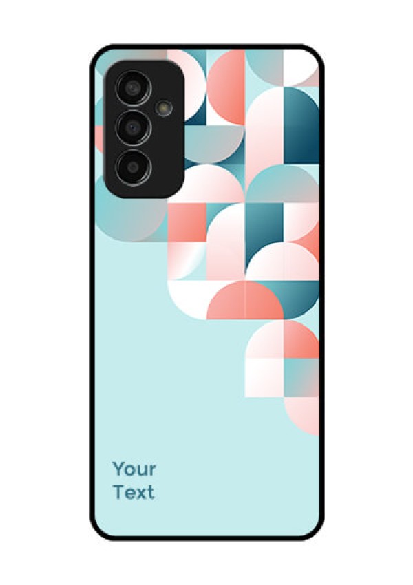 Galaxy F13 Custom Glass Phone Case - Stylish Semi-circle Pattern Design