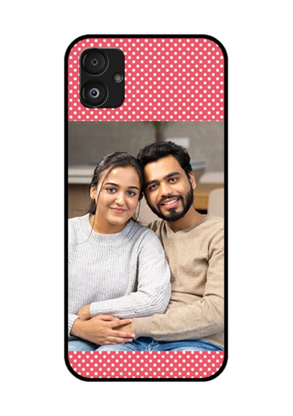 Samsung Galaxy F14 5G Custom Glass Phone Case - White Dotted Design