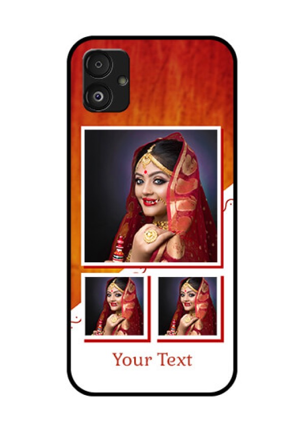 Samsung Galaxy F14 5G Custom Glass Phone Case - Wedding Memories Design