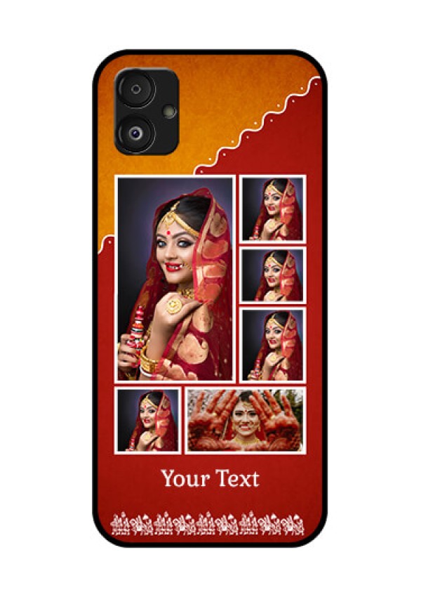 Samsung Galaxy F14 5G Personalized Glass Phone Case - Wedding Pic Upload Design