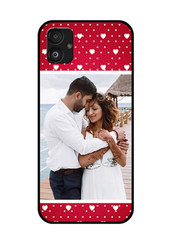 Samsung Galaxy F14 5G Photo Printing on Glass Case - Hearts Mobile Case Design