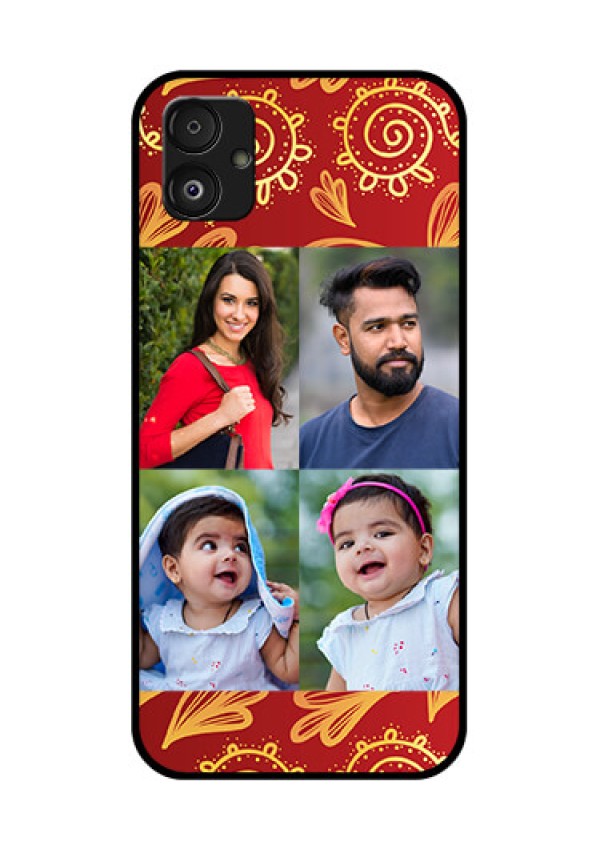 Samsung Galaxy F14 5G Photo Printing on Glass Case - 4 Image Traditional Design
