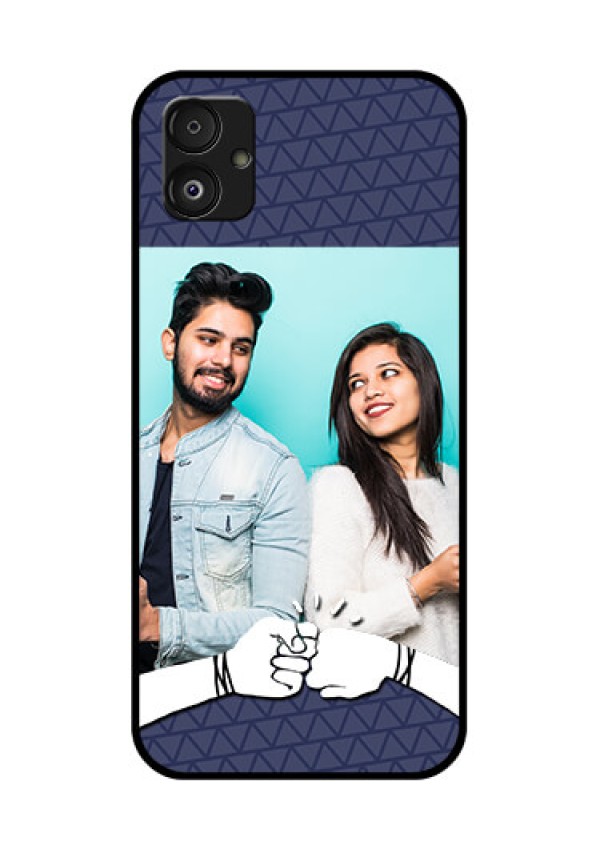 Samsung Galaxy F14 5G Photo Printing on Glass Case - with Best Friends Design