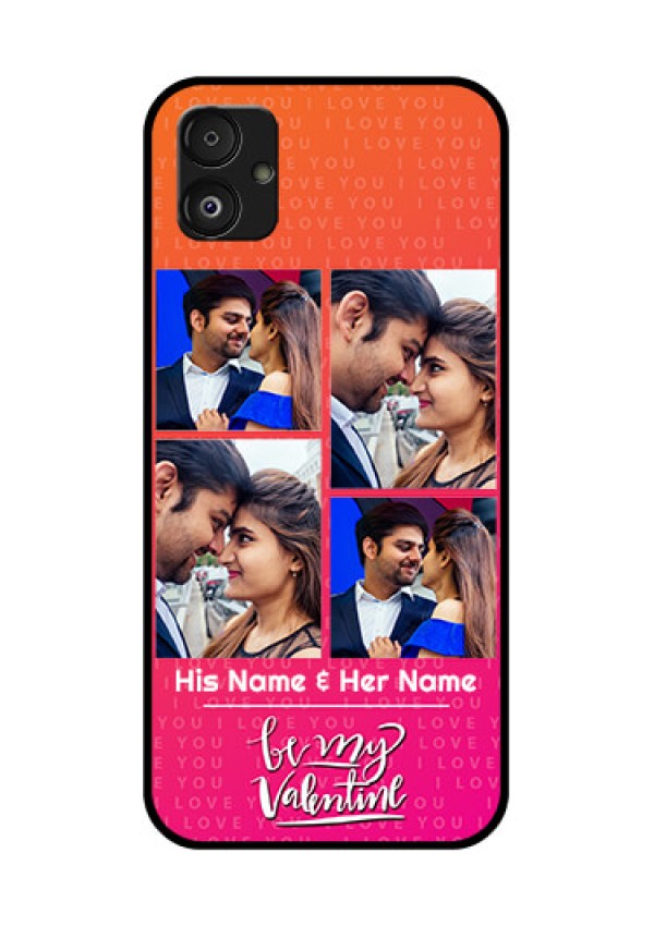 Samsung Galaxy F14 5G Custom Glass Phone Case - I Love You Pink Design