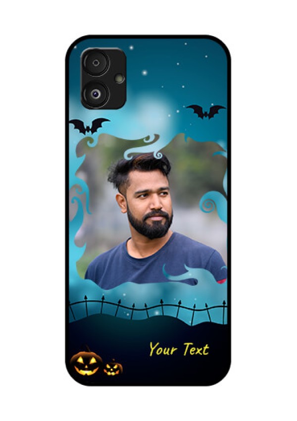 Samsung Galaxy F14 5G Custom Glass Phone Case - Halloween frame design