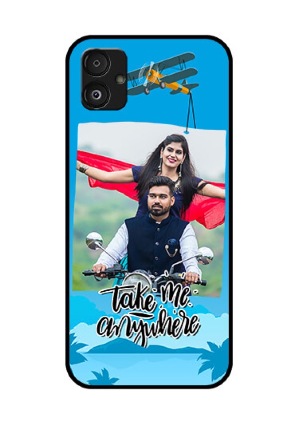 Samsung Galaxy F14 5G Custom Glass Mobile Case - Traveller Design