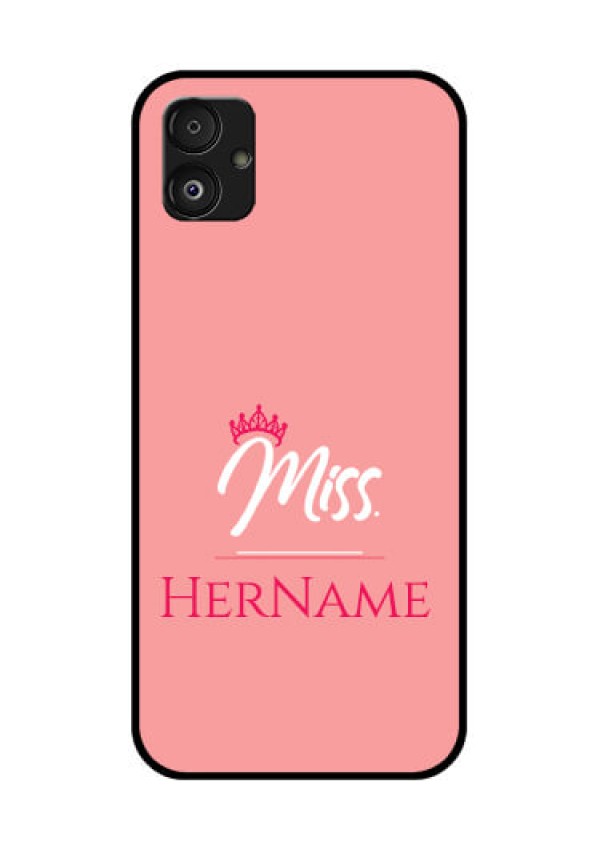Samsung Galaxy F14 5G Custom Glass Phone Case Mrs with Name