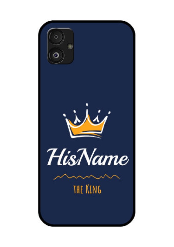 Samsung Galaxy F14 5G Glass Phone Case King with Name