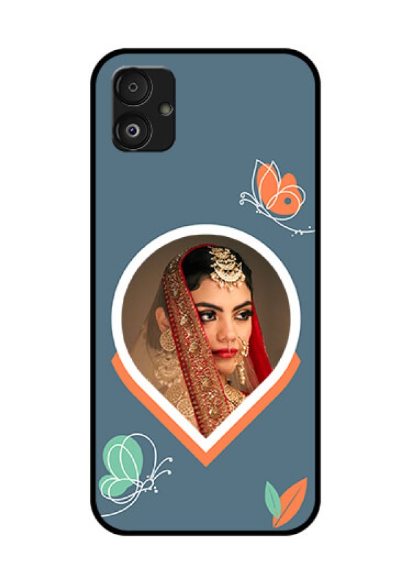 Samsung Galaxy F14 5G Custom Glass Mobile Case - Droplet Butterflies Design