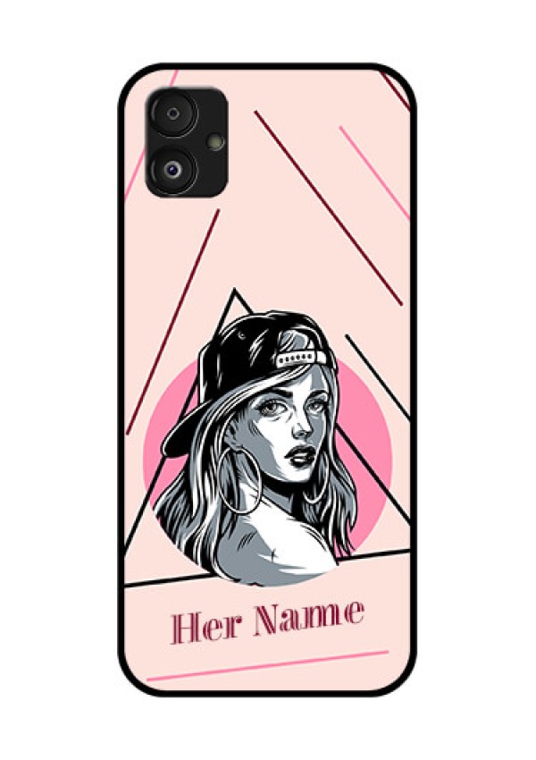 Samsung Galaxy F14 5G Personalized Glass Phone Case - Rockstar Girl Design