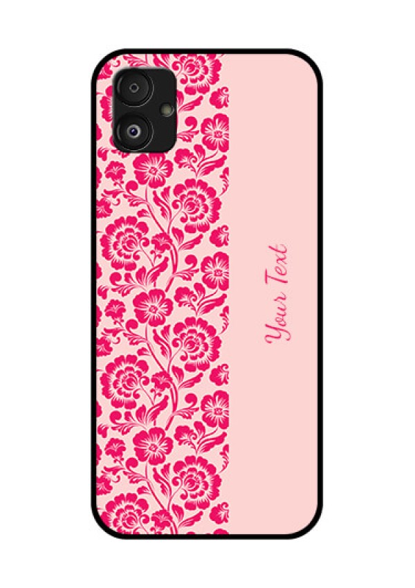Samsung Galaxy F14 5G Custom Glass Phone Case - Attractive Floral Pattern Design