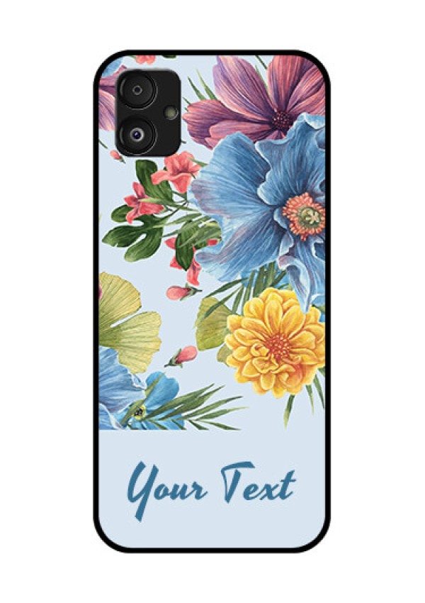 Samsung Galaxy F14 5G Custom Glass Mobile Case - Stunning Watercolored Flowers Painting Design