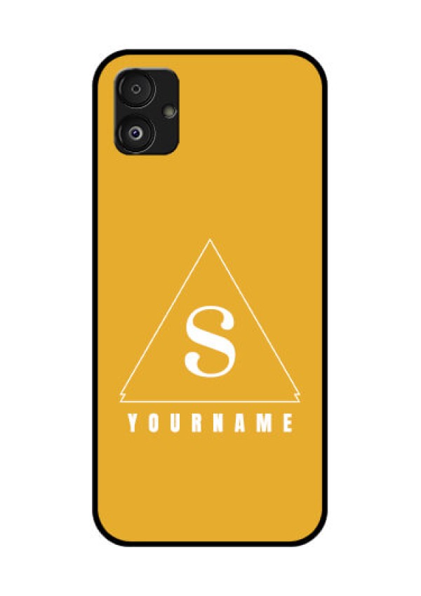 Samsung Galaxy F14 5G Personalized Glass Phone Case - simple triangle Design