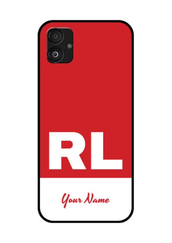 Samsung Galaxy F14 5G Personalized Glass Phone Case - dual tone custom text Design