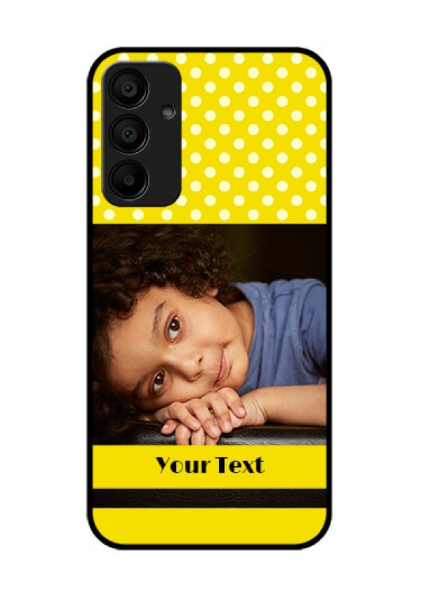 Galaxy F15 5G Custom Glass Phone Case - Bright Yellow Case Design