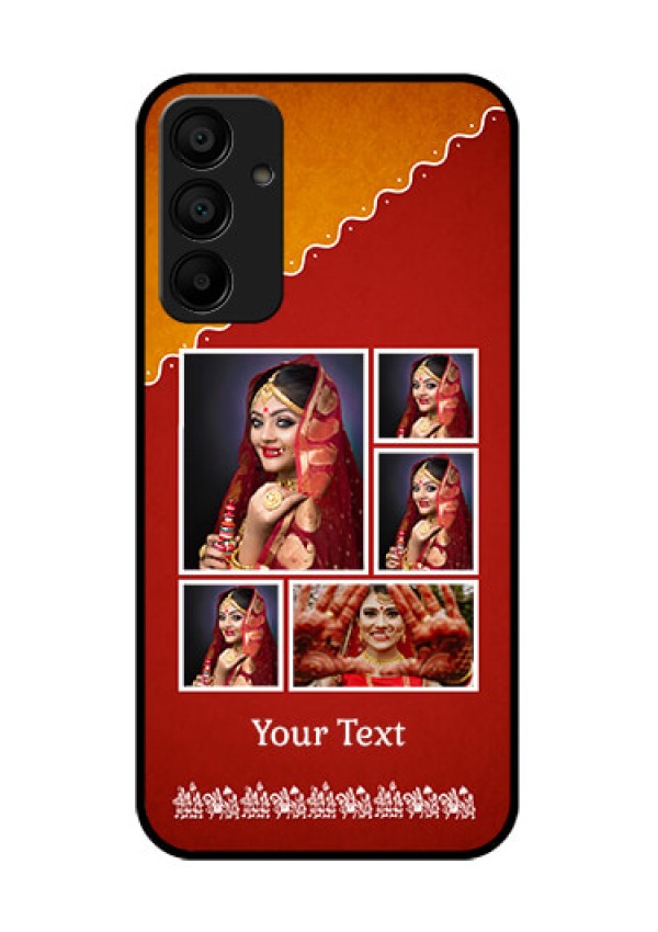 Galaxy F15 5G Custom Glass Phone Case - Wedding Pic Upload Design