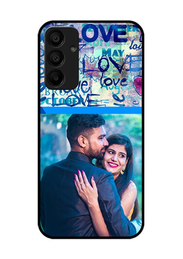 Galaxy F15 5G Custom Glass Phone Case - Colorful Love Design