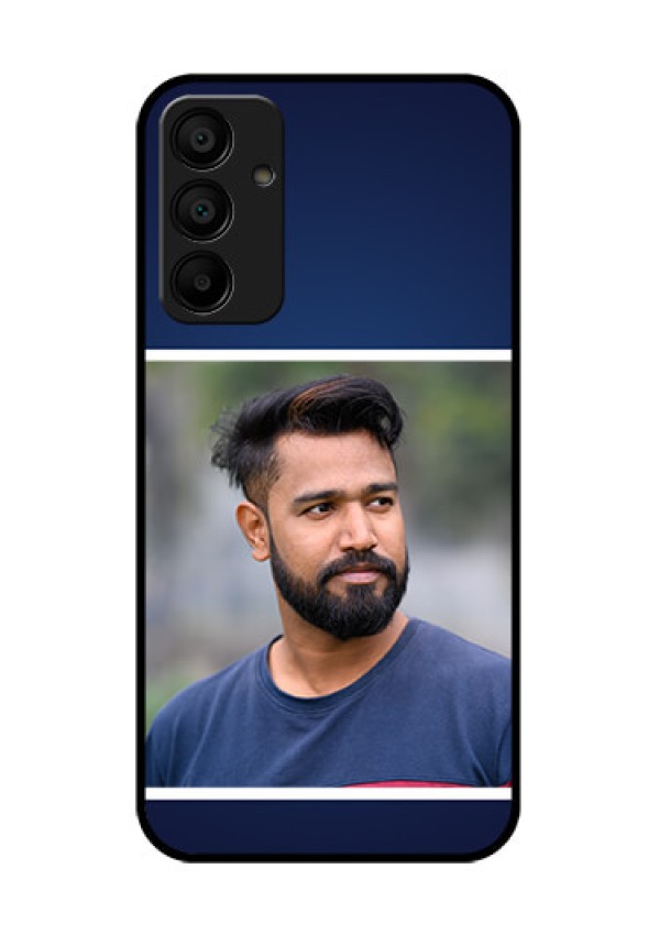 Galaxy F15 5G Custom Glass Phone Case - Simple Royal Blue Design