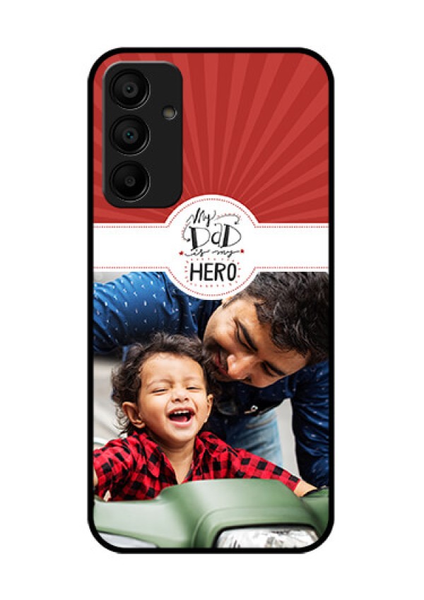 Galaxy F15 5G Custom Glass Phone Case - My Dad Hero Design