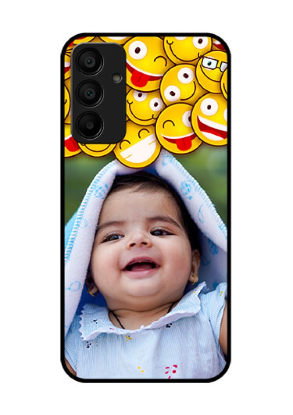 Galaxy F15 5G Custom Glass Phone Case - With Smiley Emoji Design