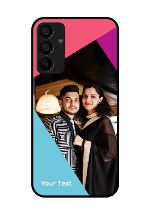 Galaxy F15 5G Custom Glass Phone Case - Stacked Triple Colour Design