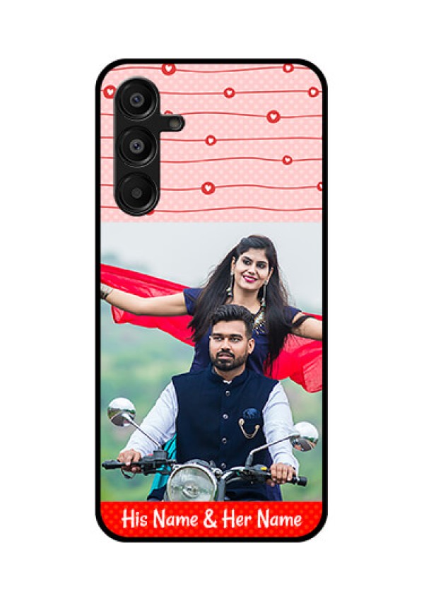 Galaxy F16 5G Custom Glass Phone Case - Red Pattern Case Design