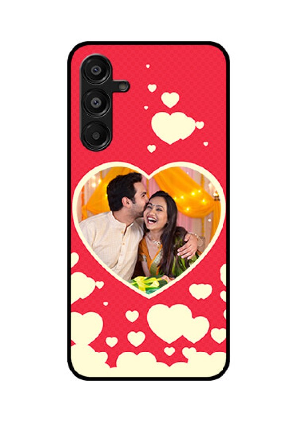 Galaxy F16 5G Custom Glass Phone Case - Love Symbols Phone Cover Design