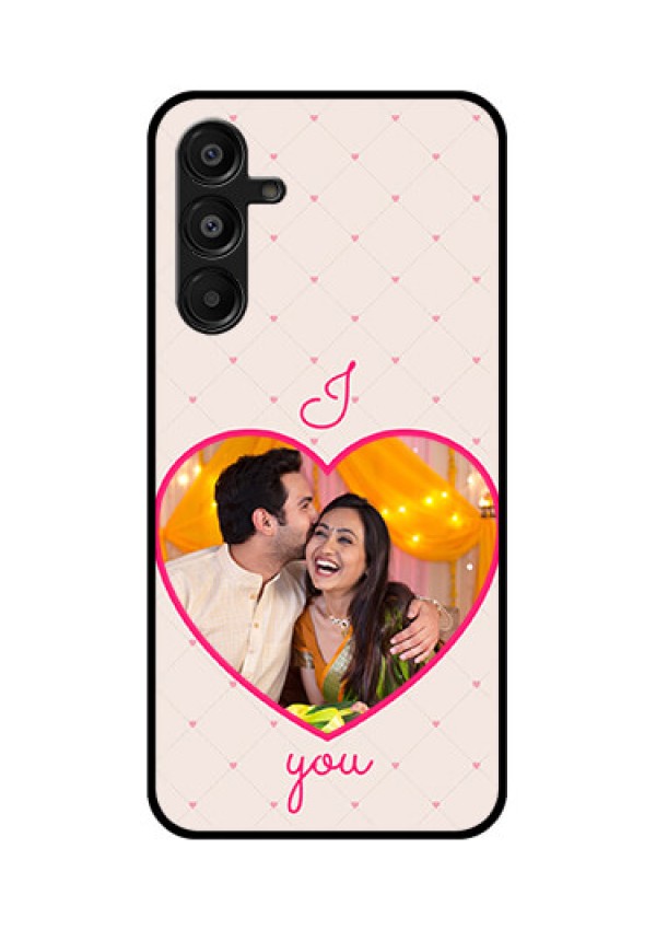 Galaxy F16 5G Custom Glass Phone Case - Heart Shape Design
