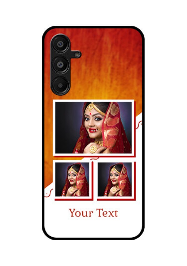 Galaxy F16 5G Custom Glass Phone Case - Wedding Memories Design