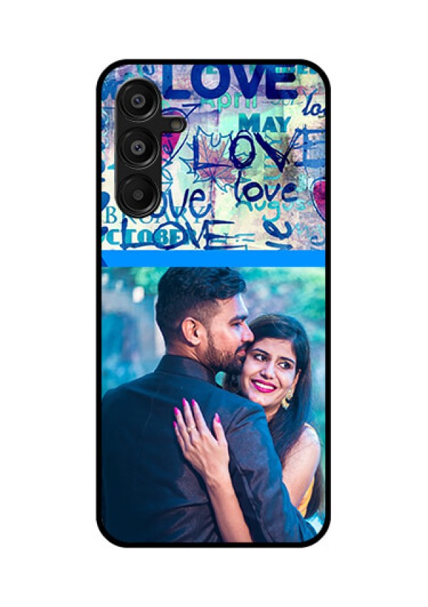 Galaxy F16 5G Custom Glass Phone Case - Colorful Love Design
