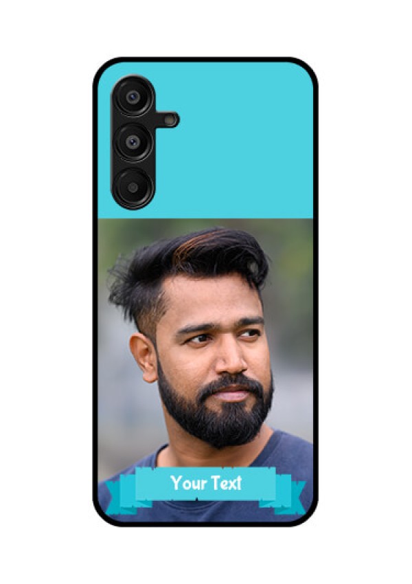 Galaxy F16 5G Custom Glass Phone Case - Blue Color Design